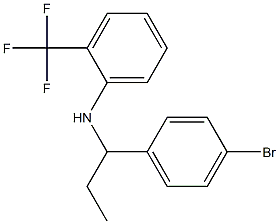 N-[1-(4-bromophenyl)propyl]-2-(trifluoromethyl)aniline Struktur