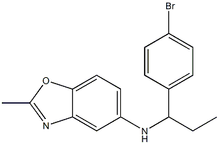 N-[1-(4-bromophenyl)propyl]-2-methyl-1,3-benzoxazol-5-amine Struktur