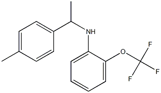 N-[1-(4-methylphenyl)ethyl]-2-(trifluoromethoxy)aniline Struktur