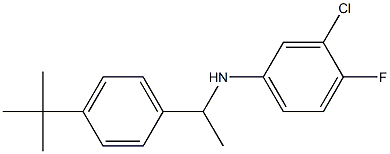 N-[1-(4-tert-butylphenyl)ethyl]-3-chloro-4-fluoroaniline Struktur