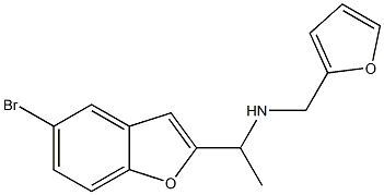 N-[1-(5-bromo-1-benzofuran-2-yl)ethyl]-N-(2-furylmethyl)amine Struktur