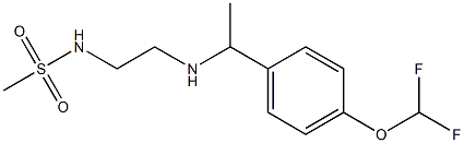 N-[2-({1-[4-(difluoromethoxy)phenyl]ethyl}amino)ethyl]methanesulfonamide Struktur