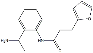 N-[2-(1-aminoethyl)phenyl]-3-(furan-2-yl)propanamide Struktur