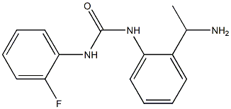 N-[2-(1-aminoethyl)phenyl]-N'-(2-fluorophenyl)urea Struktur