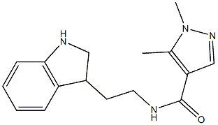 N-[2-(2,3-dihydro-1H-indol-3-yl)ethyl]-1,5-dimethyl-1H-pyrazole-4-carboxamide Struktur