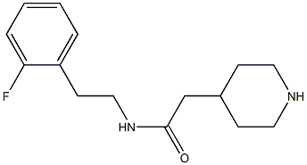 N-[2-(2-fluorophenyl)ethyl]-2-piperidin-4-ylacetamide Struktur