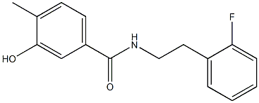 N-[2-(2-fluorophenyl)ethyl]-3-hydroxy-4-methylbenzamide Struktur