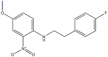 N-[2-(4-fluorophenyl)ethyl]-4-methoxy-2-nitroaniline Struktur