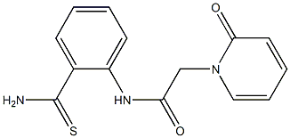 N-[2-(aminocarbonothioyl)phenyl]-2-(2-oxopyridin-1(2H)-yl)acetamide Struktur