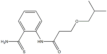 N-[2-(aminocarbonothioyl)phenyl]-3-isobutoxypropanamide Struktur