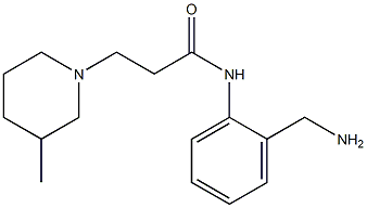 N-[2-(aminomethyl)phenyl]-3-(3-methylpiperidin-1-yl)propanamide Struktur