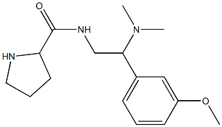 N-[2-(dimethylamino)-2-(3-methoxyphenyl)ethyl]pyrrolidine-2-carboxamide Struktur