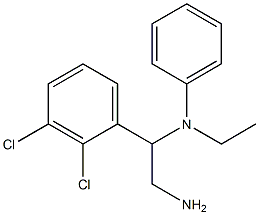 N-[2-amino-1-(2,3-dichlorophenyl)ethyl]-N-ethylaniline Struktur