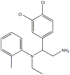 N-[2-amino-1-(3,4-dichlorophenyl)ethyl]-N-ethyl-2-methylaniline Struktur