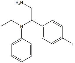 N-[2-amino-1-(4-fluorophenyl)ethyl]-N-ethyl-N-phenylamine Struktur