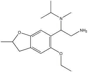 N-[2-amino-1-(5-ethoxy-2-methyl-2,3-dihydro-1-benzofuran-6-yl)ethyl]-N-isopropyl-N-methylamine Struktur