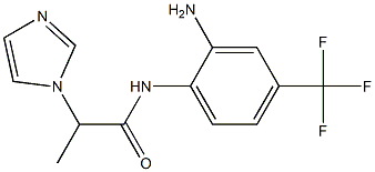 N-[2-amino-4-(trifluoromethyl)phenyl]-2-(1H-imidazol-1-yl)propanamide Struktur