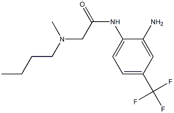 N-[2-amino-4-(trifluoromethyl)phenyl]-2-[butyl(methyl)amino]acetamide Struktur