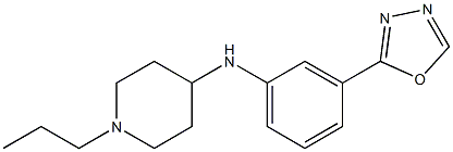 N-[3-(1,3,4-oxadiazol-2-yl)phenyl]-1-propylpiperidin-4-amine Struktur