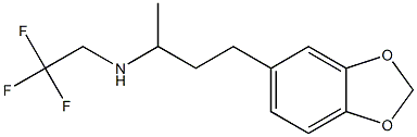 N-[3-(1,3-benzodioxol-5-yl)-1-methylpropyl]-N-(2,2,2-trifluoroethyl)amine Struktur