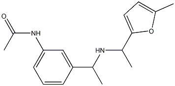 N-[3-(1-{[1-(5-methylfuran-2-yl)ethyl]amino}ethyl)phenyl]acetamide Struktur