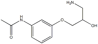 N-[3-(3-amino-2-hydroxypropoxy)phenyl]acetamide Struktur