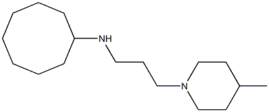 N-[3-(4-methylpiperidin-1-yl)propyl]cyclooctanamine Struktur