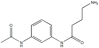 N-[3-(acetylamino)phenyl]-4-aminobutanamide Struktur