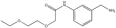 N-[3-(aminomethyl)phenyl]-2-(2-ethoxyethoxy)acetamide Struktur