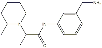 N-[3-(aminomethyl)phenyl]-2-(2-methylpiperidin-1-yl)propanamide Struktur