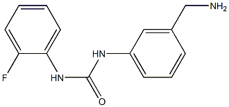 N-[3-(aminomethyl)phenyl]-N'-(2-fluorophenyl)urea Struktur