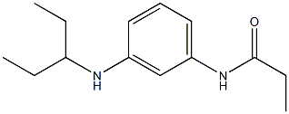 N-[3-(pentan-3-ylamino)phenyl]propanamide Struktur