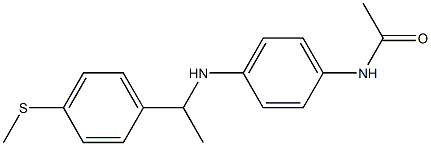 N-[4-({1-[4-(methylsulfanyl)phenyl]ethyl}amino)phenyl]acetamide Struktur