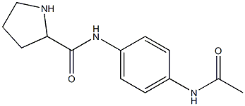 N-[4-(acetylamino)phenyl]pyrrolidine-2-carboxamide Struktur