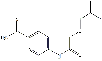 N-[4-(aminocarbonothioyl)phenyl]-2-isobutoxyacetamide Struktur