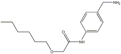 N-[4-(aminomethyl)phenyl]-2-(hexyloxy)acetamide Struktur