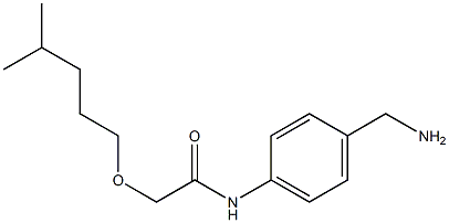 N-[4-(aminomethyl)phenyl]-2-[(4-methylpentyl)oxy]acetamide Struktur