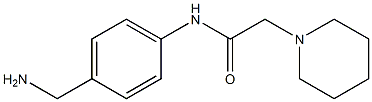 N-[4-(aminomethyl)phenyl]-2-piperidin-1-ylacetamide Struktur