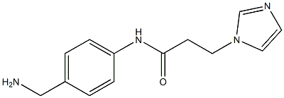 N-[4-(aminomethyl)phenyl]-3-(1H-imidazol-1-yl)propanamide Struktur