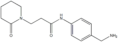 N-[4-(aminomethyl)phenyl]-3-(2-oxopiperidin-1-yl)propanamide Struktur