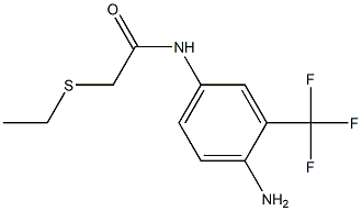 N-[4-amino-3-(trifluoromethyl)phenyl]-2-(ethylsulfanyl)acetamide Struktur