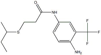 N-[4-amino-3-(trifluoromethyl)phenyl]-3-(butan-2-ylsulfanyl)propanamide Struktur