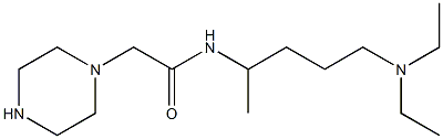 N-[5-(diethylamino)pentan-2-yl]-2-(piperazin-1-yl)acetamide Struktur