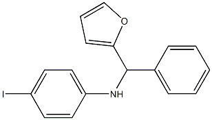 N-[furan-2-yl(phenyl)methyl]-4-iodoaniline Struktur