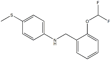 N-{[2-(difluoromethoxy)phenyl]methyl}-4-(methylsulfanyl)aniline Struktur