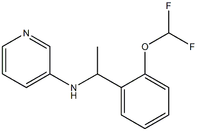 N-{1-[2-(difluoromethoxy)phenyl]ethyl}pyridin-3-amine Struktur