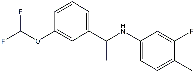 N-{1-[3-(difluoromethoxy)phenyl]ethyl}-3-fluoro-4-methylaniline Struktur