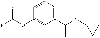 N-{1-[3-(difluoromethoxy)phenyl]ethyl}cyclopropanamine Struktur