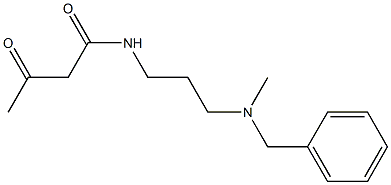 N-{3-[benzyl(methyl)amino]propyl}-3-oxobutanamide Struktur