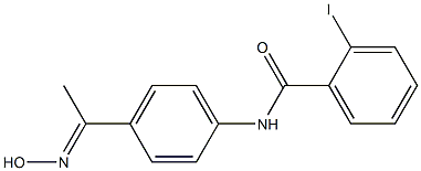 N-{4-[(1E)-N-hydroxyethanimidoyl]phenyl}-2-iodobenzamide Struktur